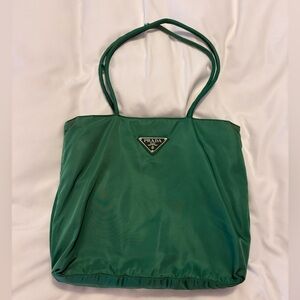Green Nylon Medium Tote